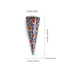 'Dazzling Posy 'Hand-painted Wall Planter Pots In Ceramic (Set of 2)