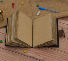 Genuine Leather Diary | Vintage Handmade Leather Journal | Premium Antique String Closure | 200 Handmade Deckle Edge Antique Pages -1