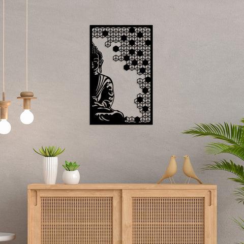 Elegant Buddha Worship Style Metal Wall Art