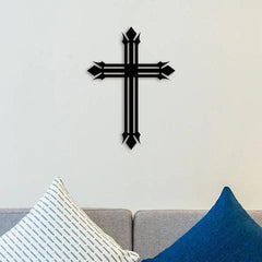 Elegant Christian Cross Metal Wall Art