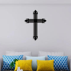 Elegant Christian Cross Metal Wall Art