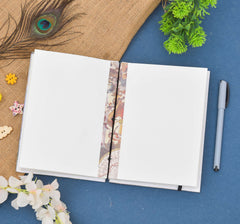 Handmade Printed Cardboard Journal Diary with Buckle Lock Unruled 200 Pages Notepad Personal Diaries for Men and Women -1
