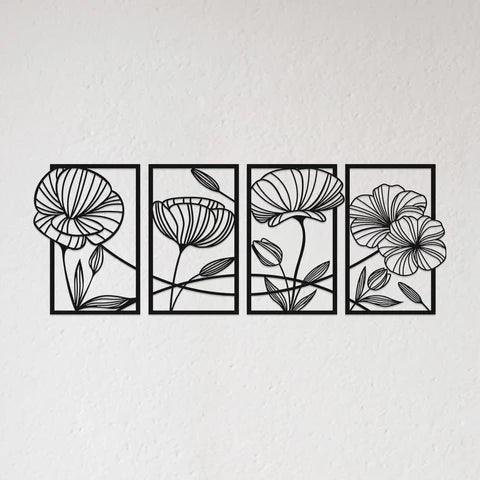 Flower Family Sets Metal Wall Art