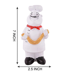 Resin Showpiece Cute Chef Figurine Miniature Statue Ornaments Welcome Board Table Dcor For Kitchen Decoration items for Restaurant