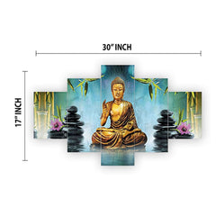 Set of Five MDF Framed 3D Wall Painting for Home Decoration, Big Size Painting for Living Room, Bedroom (17x30 inches)WE 1