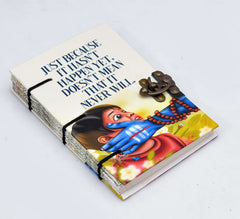 Handmade Printed Cardboard Journal Diary with Buckle Lock Unruled 200 Pages Notepad Personal Diaries for Men and Women -1