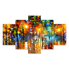 Set of Five MDF Framed 3D Wall Painting for Home Decoration, Big Size Painting for Living Room, Bedroom (24x50 inches)DR 48