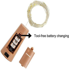 3 Pcs LED Bottle Decorating Light, LED Wine Bottle Cork Copper Wire String Lights, 2M Battery Operated for Room, Balcony, Diwali Lights Decor