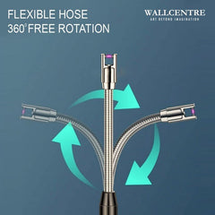 USB Rechargeable Lighter, Rechargeable Electric Gas Lighter Plasma Flameless Windproof USB Lighter 360° Flexible Neck Arc to Light Puja Lamps, Gas Stove, Candles