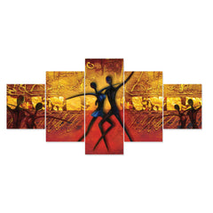Set of Five MDF Framed 3D Wall Painting for Home Decoration, Big Size Painting for Living Room, Bedroom (24x50 inches)DR 48