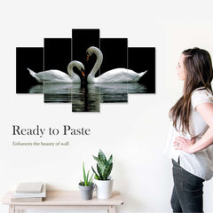 Set of Five MDF Framed 3D Wall Painting for Home Decoration, Big Size Painting for Living Room, Bedroom (24x50 inches)DR 48