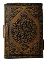 Genuine Leather Diary | Vintage Handmade Leather Journal | Premium Antique String Closure | 200 Handmade Deckle Edge Antique Pages -1
