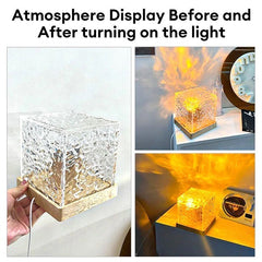 Dynamic Water Ripple Effect Night Light Lamp, USB Portable Night Lamp for Home Decor, Office, Bedroom & Gifting