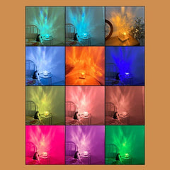 Dynamic Water Ripple Effect Night Light Lamp, USB Portable Night Lamp for Home Decor, Office, Bedroom & Gifting