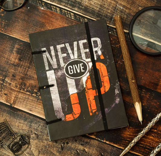 Handmade Printed Cardboard Journal Diary with Buckle Lock Unruled 200 Pages Notepad Personal Diaries for Men and Women -1