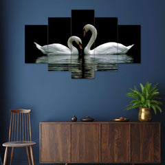 Set of Five MDF Framed 3D Wall Painting for Home Decoration, Big Size Painting for Living Room, Bedroom (24x50 inches)DR 48