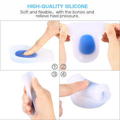 Silicone Gel Heel Cups Pads Foot Insoles
