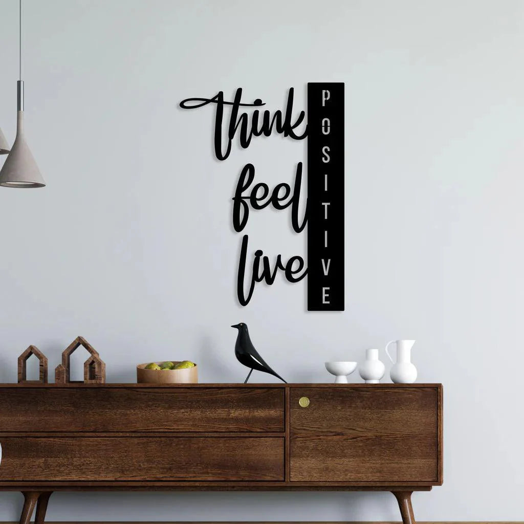 Positive Vibes Metal Wall Art