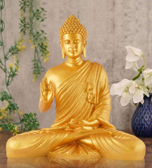 Gautam Buddha Statue Showpiece Idol Figurine for Feng Sui, Vastu, Home Decor, Office, Diwali, Gifting, Living Room, Bedroom, Study Table -27