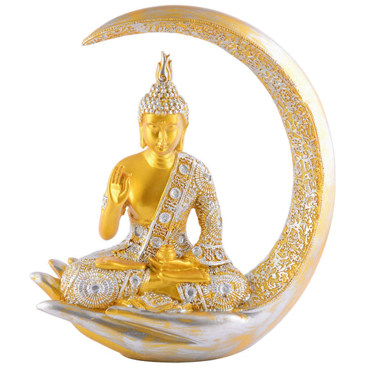 Gautam Buddha Statue Showpiece Idol Figurine for Feng Sui, Vastu, Home Decor, Office, Diwali, Gifting, Living Room, Bedroom, Study Table -27