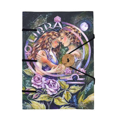 Handmade Printed Cardboard Journal Diary with Buckle Lock Unruled 200 Pages Notepad Personal Diaries for Men and Women -1