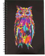 Handmade Classic Owl Printed Cardboard Writing  sketching Diary for Different Purposes