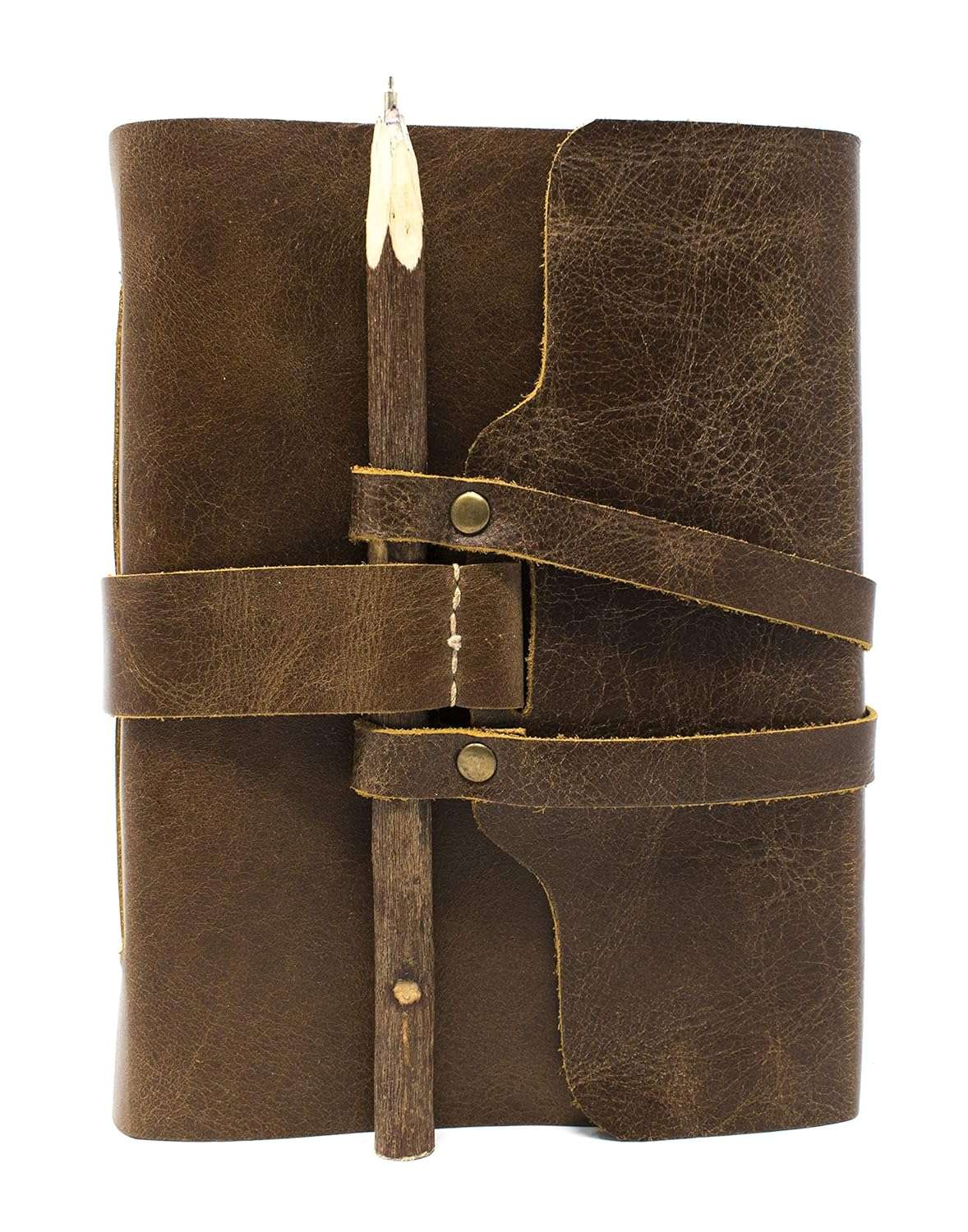 Leather Journal Diary with Premium Antique String Closure vintage Journal handmade 200 pages white unruled|travel Diary|personal journal -9