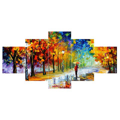 Set of Five MDF Framed 3D Wall Painting for Home Decoration, Big Size Painting for Living Room, Bedroom (24x50 inches)DR 48