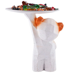 Decoration Cool Bear Showpiece for Home Shelves Decor Item, Home Kitchen Decor,Office Decor,Resin, Multifunctional,Phone,Wallets-Unique Shelf & Tabletop Decoration (Grey)