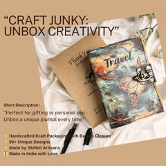 Vintage Leather Journal Dairy - Unruled Notebook Diary for Traveler
