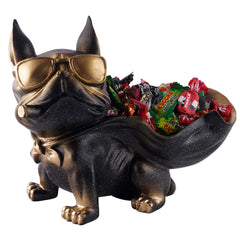 Decoration Cool Dog Showpiece With Plate for Home Decor Item | Kitchen,Bedroom,Office,Dinning Table Decorative Item (Black)