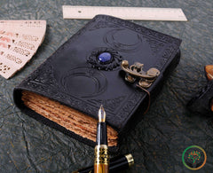 Genuine Leather Diary | Vintage Handmade Leather Journal | Premium Antique String Closure | 200 Handmade Deckle Edge Antique Pages -1