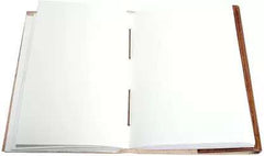Vintage Handmade Genuine Leather Journal | Premium Antique button Closure | 200 Handmade White Pages -1