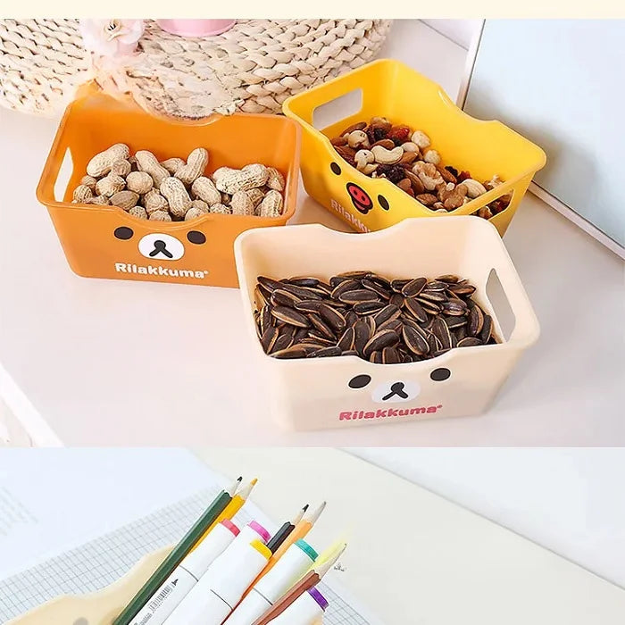 Mini Cartoon Print Storage Box (Pack Of 3)