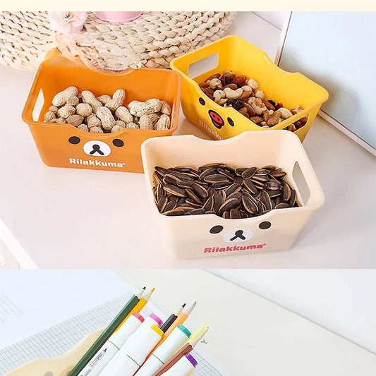 Mini Cartoon Print Storage Box (Pack Of 3)