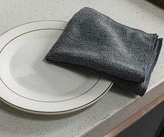 3 pcs Microfiber Cleaning Black Cloth 25*25Cm