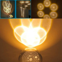 Crystal Ball Astronomy Night Lamp (Random), Luminous Clear Sculpture Round Astronomy Ball Night