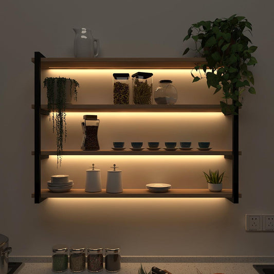 Backlit Wall Shelf Book Shelf In Contemporary Design