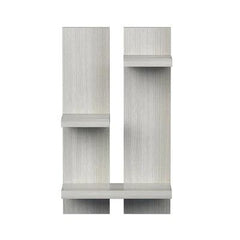 Minimalist Rectangular Shaped Wooden Wall Shelves with White Finish