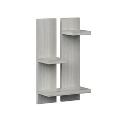 Minimalist Rectangular Shaped Wooden Wall Shelves with White Finish