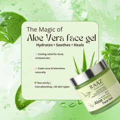 Raaz Pure Aloe Vera Face Gel – Hydrating & Soothing Skin Care Gel