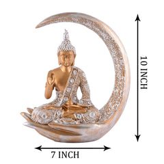 Gautam Buddha Statue Showpiece Idol Figurine for Feng Sui, Vastu, Home Decor, Office, Diwali, Gifting, Living Room, Bedroom, Study Table -27