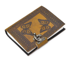 Leather Journal Diary with Premium Antique String Closure vintage Journal handmade 200 pages white unruled|travel Diary|personal journal -9