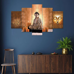 Set of Five MDF Framed 3D Wall Painting for Home Decoration, Big Size Painting for Living Room, Bedroom (17x30 inches)WE 1