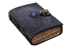 Genuine Leather Diary | Vintage Handmade Leather Journal | Premium Antique String Closure | 200 Handmade Deckle Edge Antique Pages -1