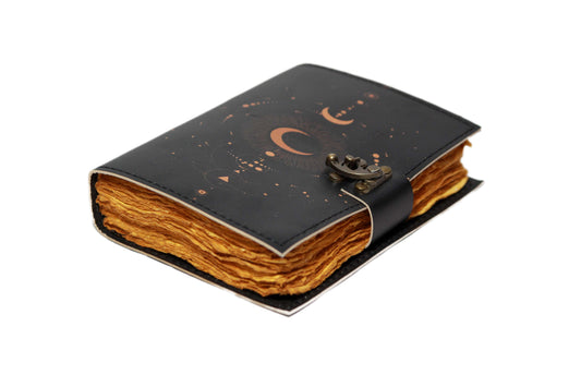 Genuine Leather Diary | Vintage Handmade Leather Journal | Premium Antique String Closure | 200 Handmade Deckle Edge Antique Pages -1