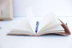Leather Journal Diary with Premium Antique String Closure vintage Journal handmade 200 pages white unruled|travel Diary|personal journal -9