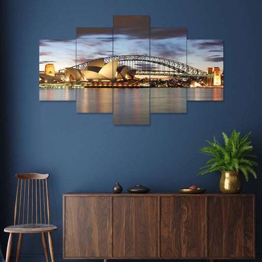 Set of Five MDF Framed 3D Wall Painting for Home Decoration, Big Size Painting for Living Room, Bedroom (24x50 inches)DR 48