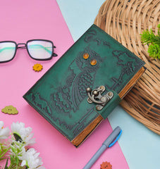 Genuine Leather Diary | Vintage Handmade Leather Journal | Premium Antique String Closure | 200 Handmade Deckle Edge Antique Pages -1