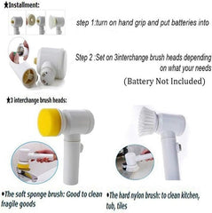5 in 1 Electric Magic Brush Bathroom Sink Tile Electric Brush Pot Artifact, Cleaning Supplies, Household